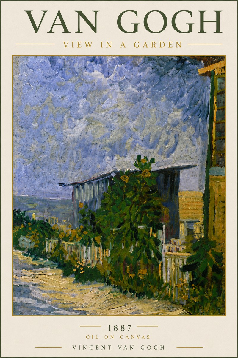 Van Gogh View in a Garden No4 - Poszter