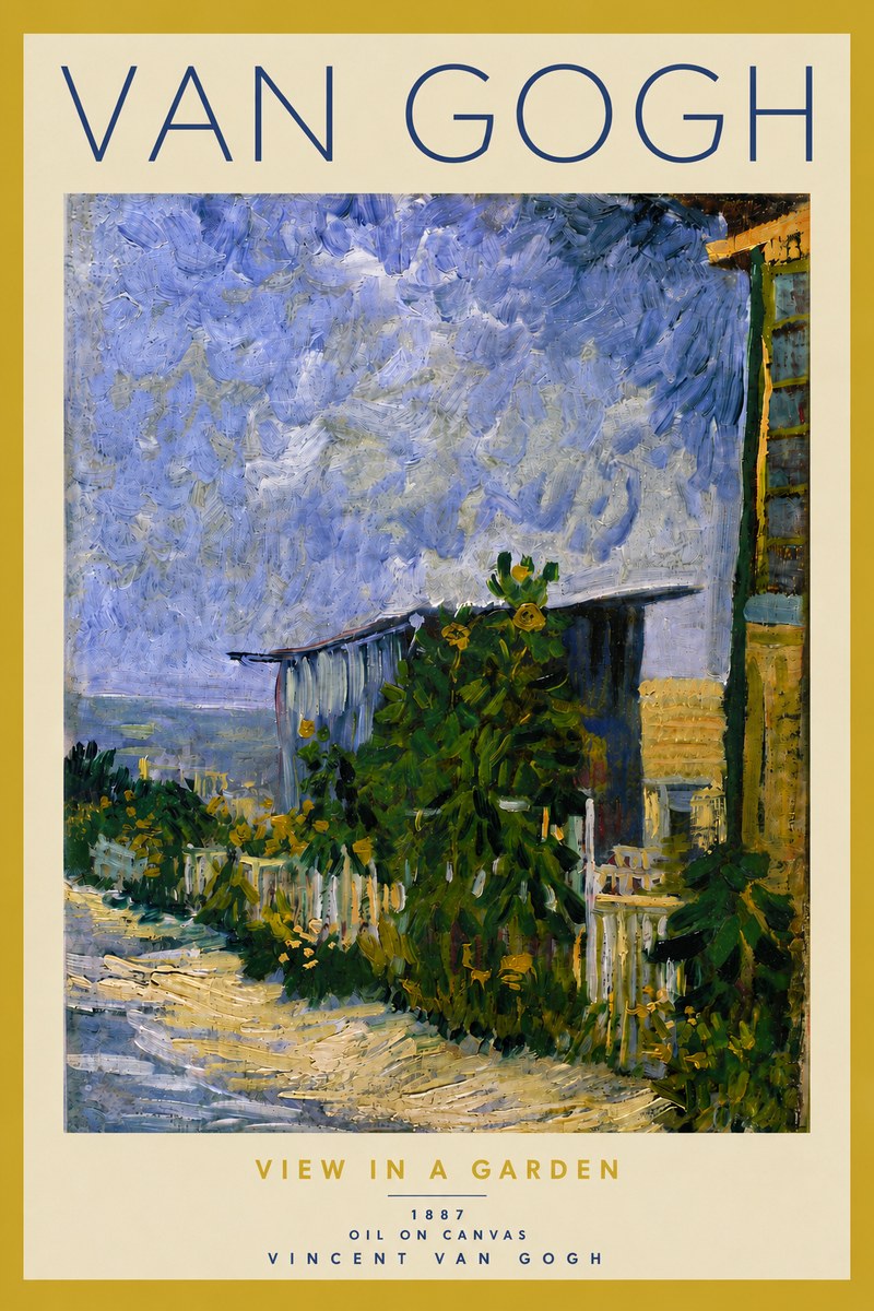 Van Gogh View in a Garden No5 - Poszter
