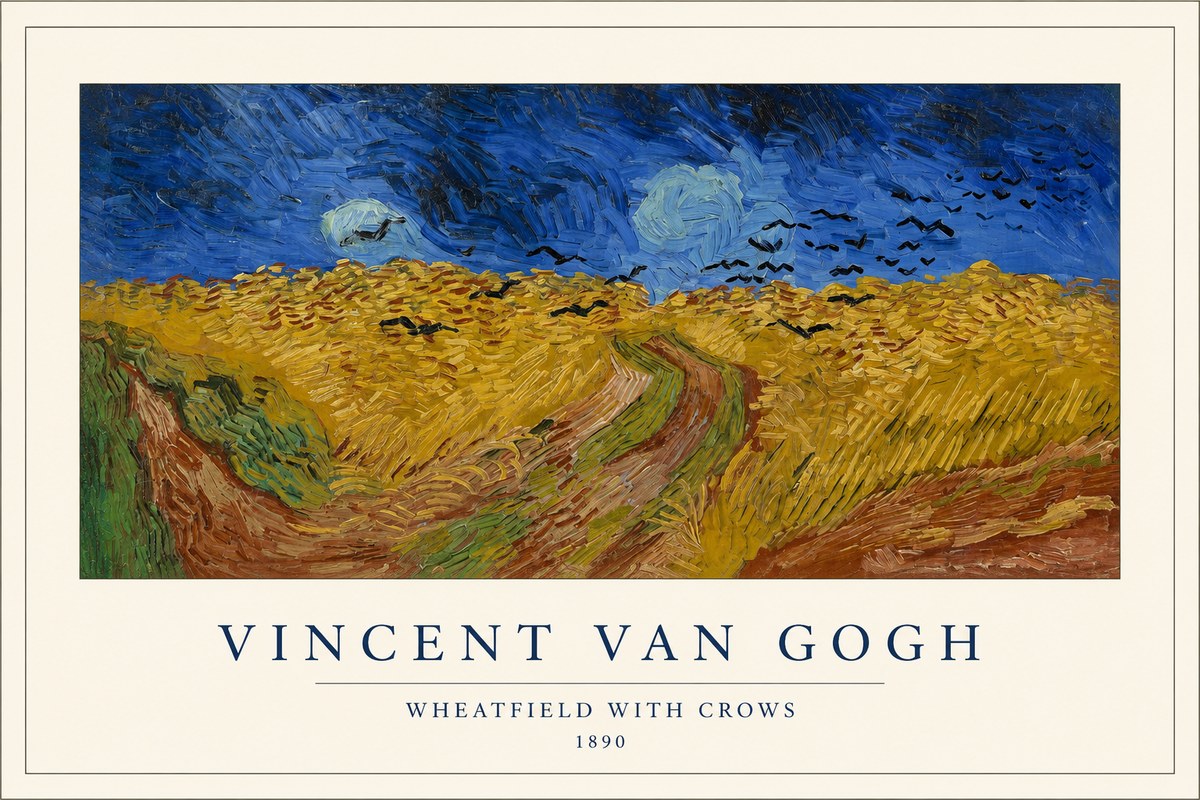 Van Gogh Wheatfield with Crows No1 - Poszter