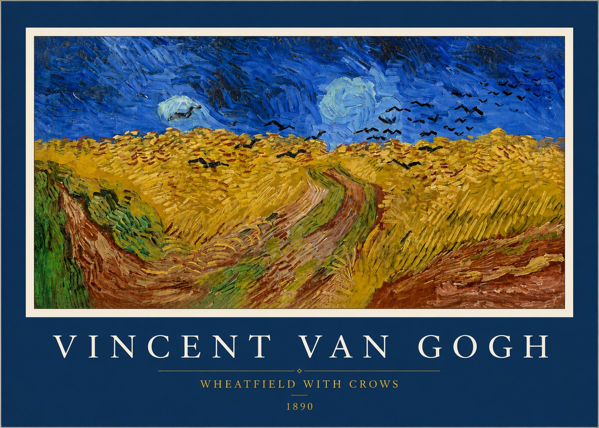 Van Gogh Wheatfield with Crows No3 - Poszter