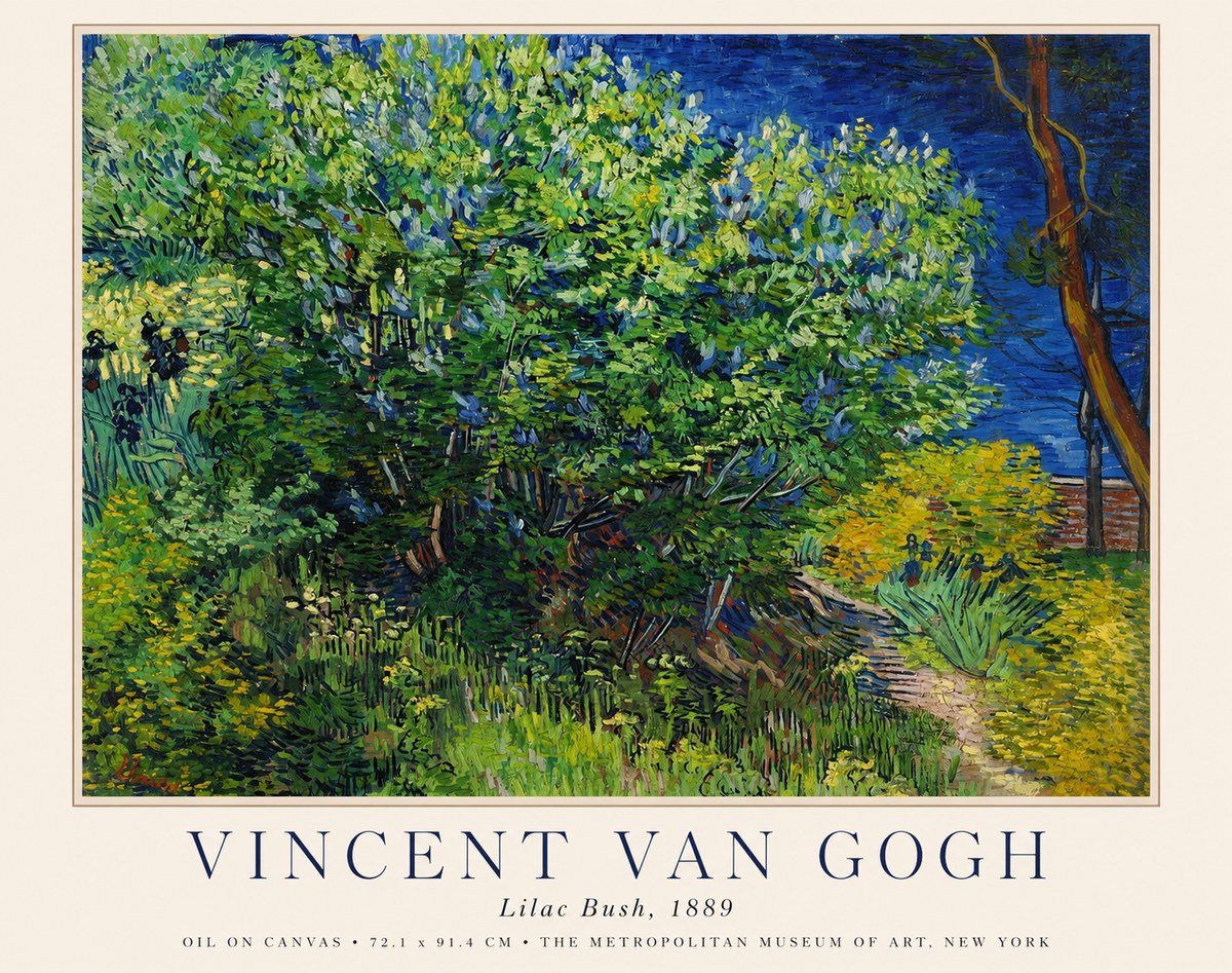 Van Gogh Lilac Bush No1 - Poszter