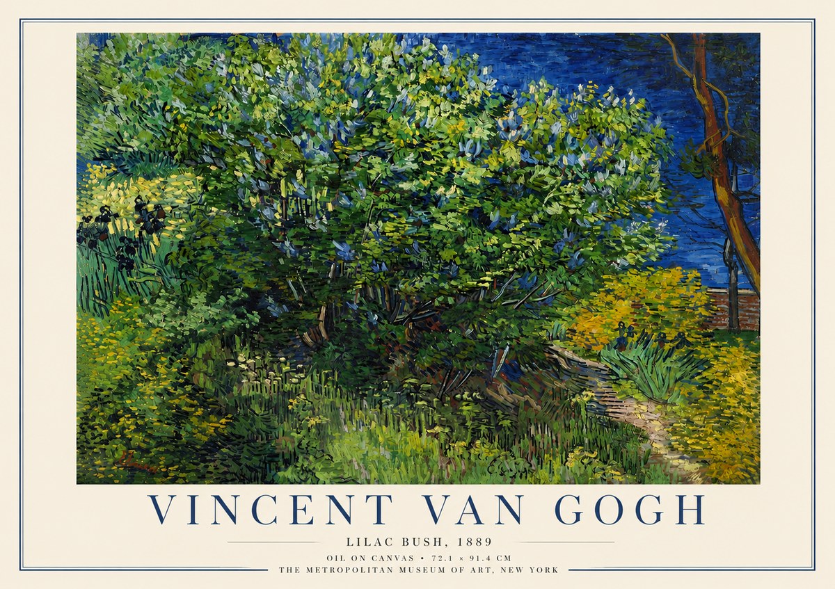 Van Gogh Lilac Bush No3 - Poszter