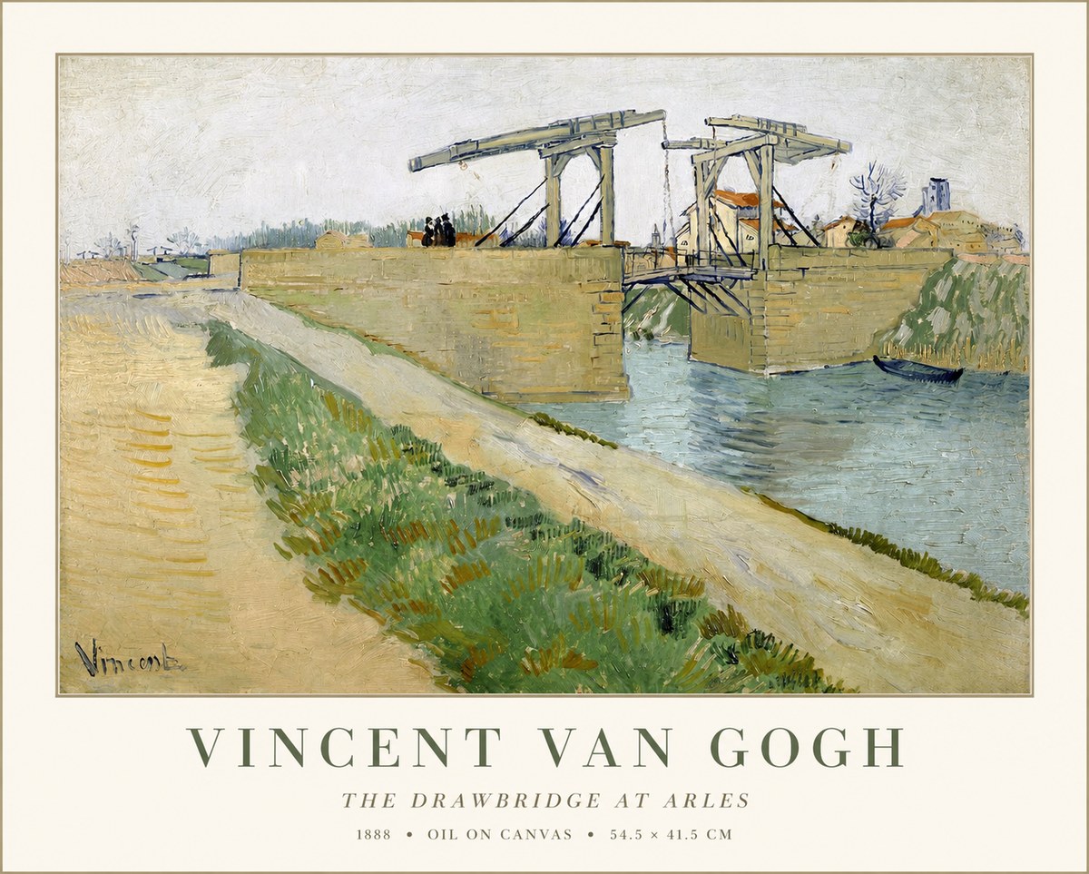 Van Gogh The Drawbridge at Arles II No1 - Poszter