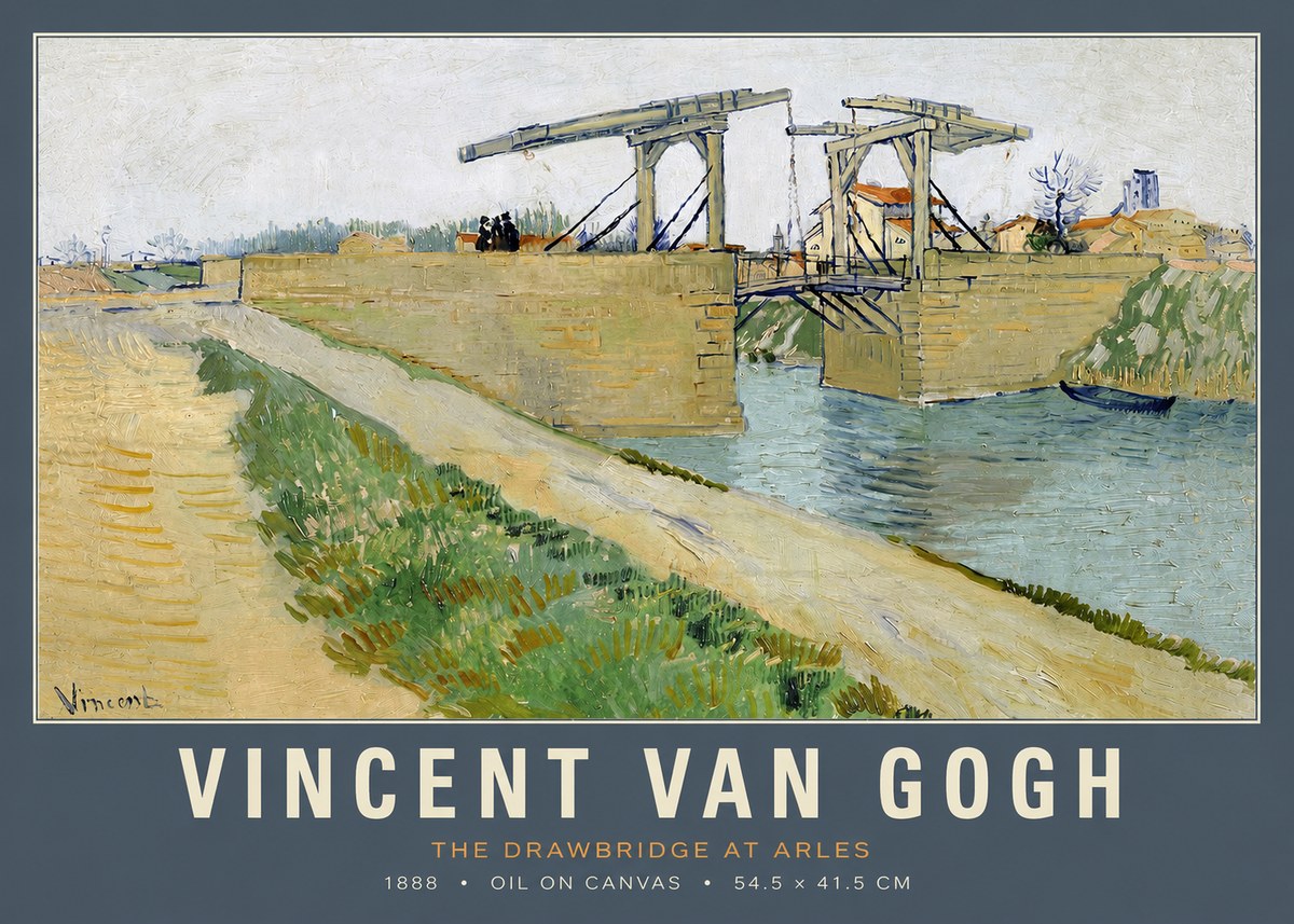 Van Gogh The Drawbridge at Arles II No2 - Poszter