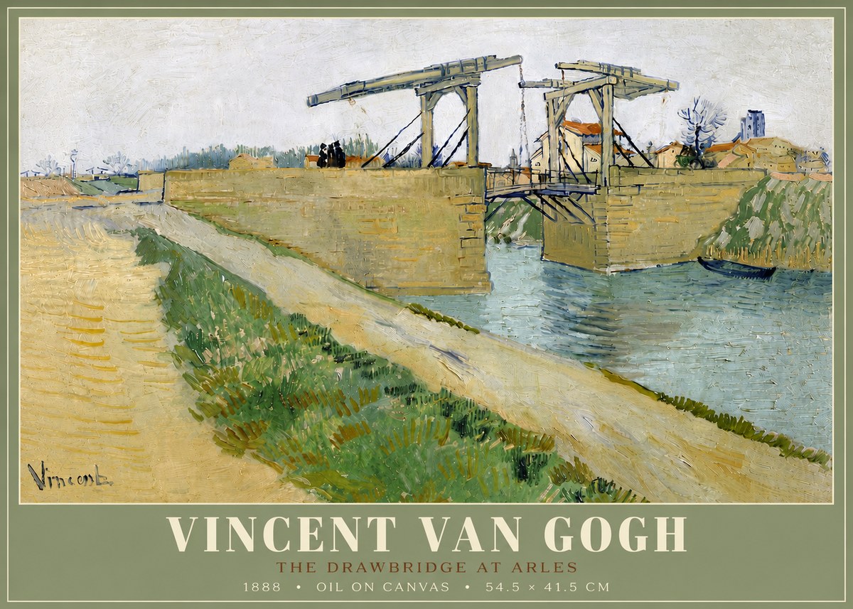 Van Gogh The Drawbridge at Arles II No4 - Poszter