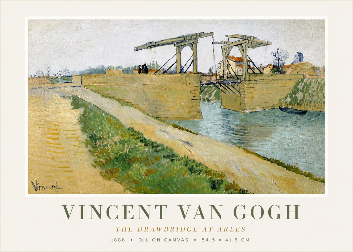 Van Gogh The Drawbridge at Arles II No5 - Poszter