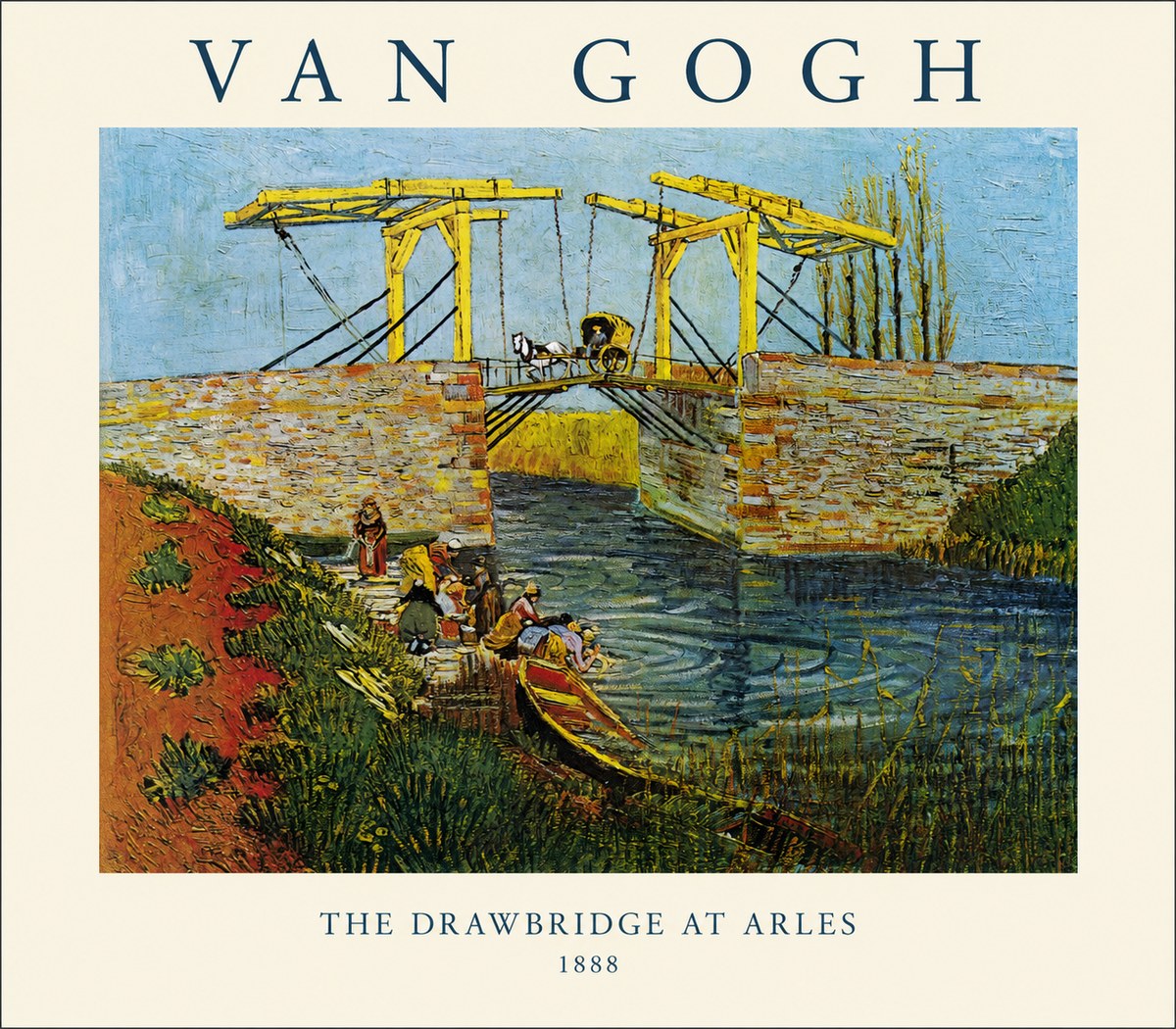 Van Gogh The Drawbridge at Arles III No1 - Poszter