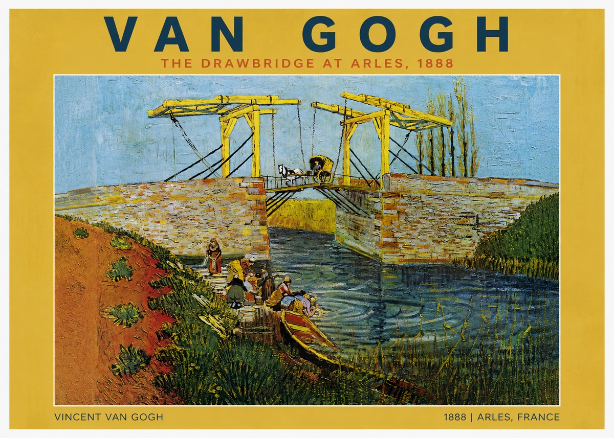 Van Gogh The Drawbridge at Arles III No2 - Poszter