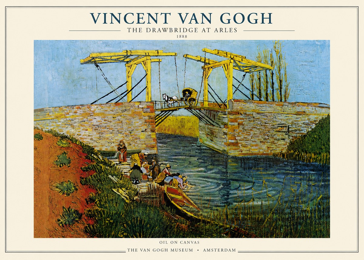 Van Gogh The Drawbridge at Arles III No3 - Poszter