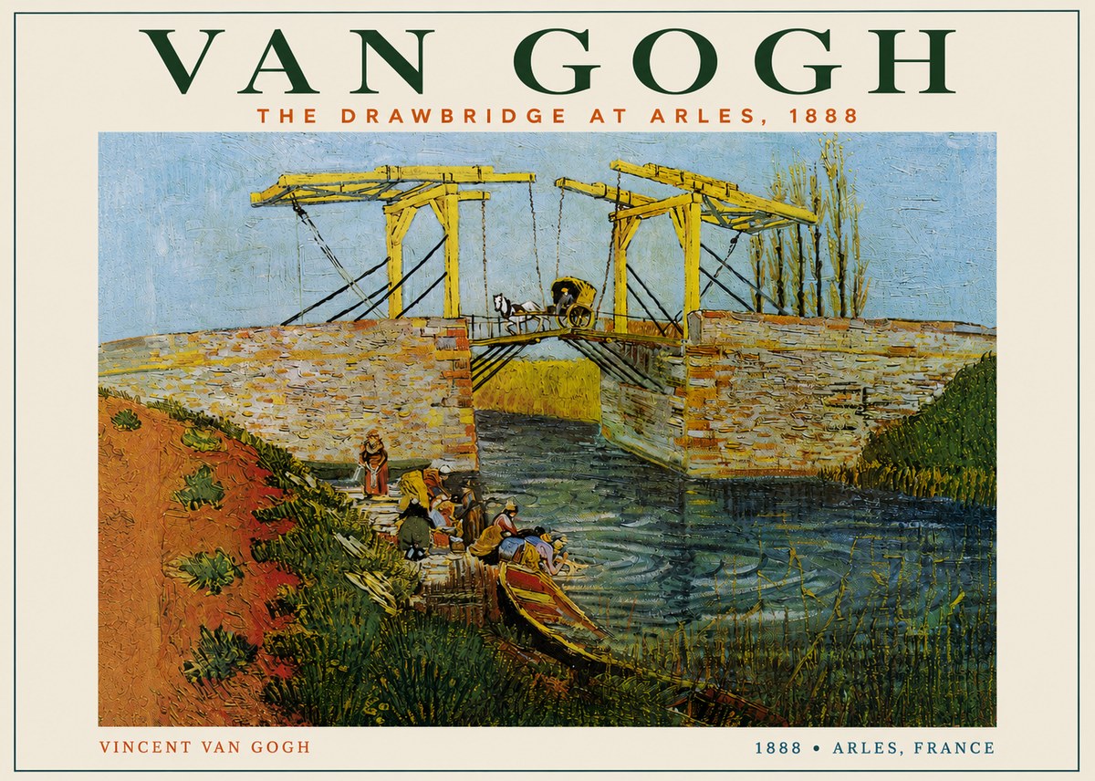 Van Gogh The Drawbridge at Arles III No4 - Poszter