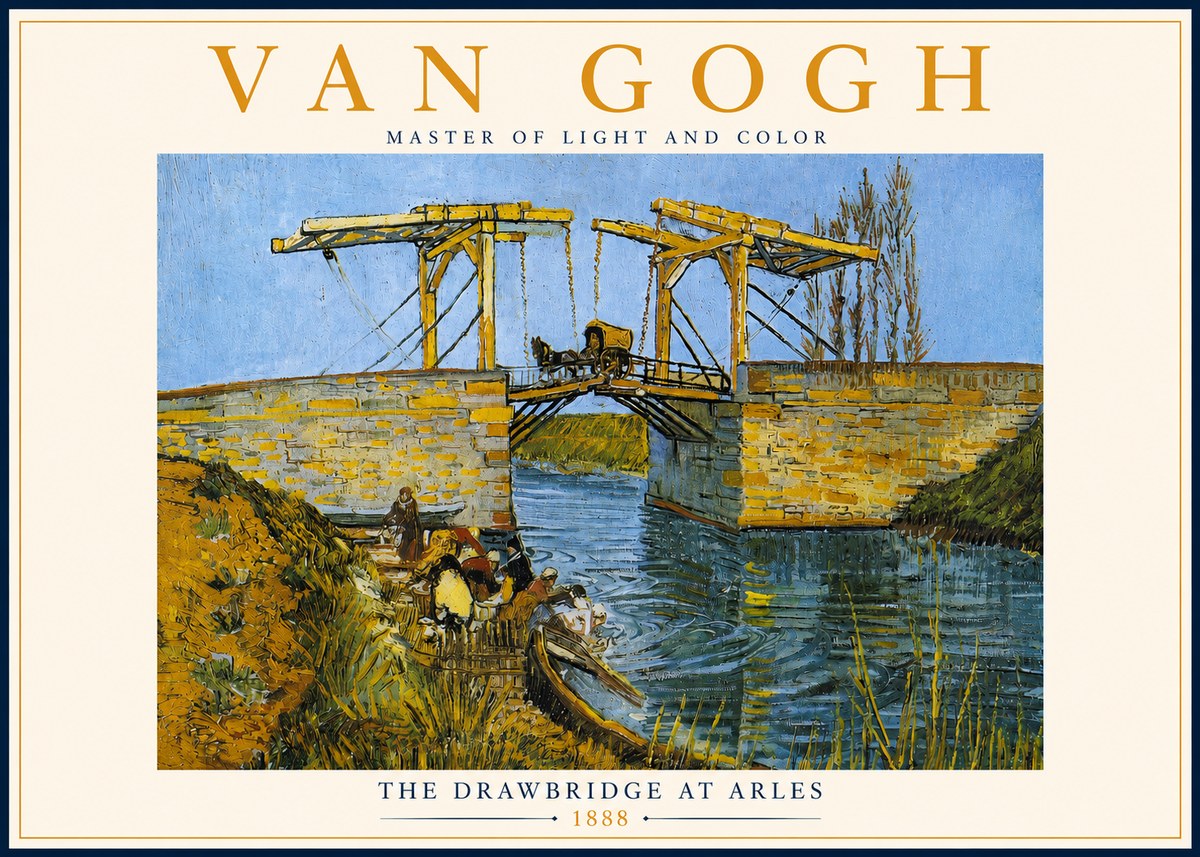 Van Gogh The Drawbridge at Arles IV No4 - Poszter