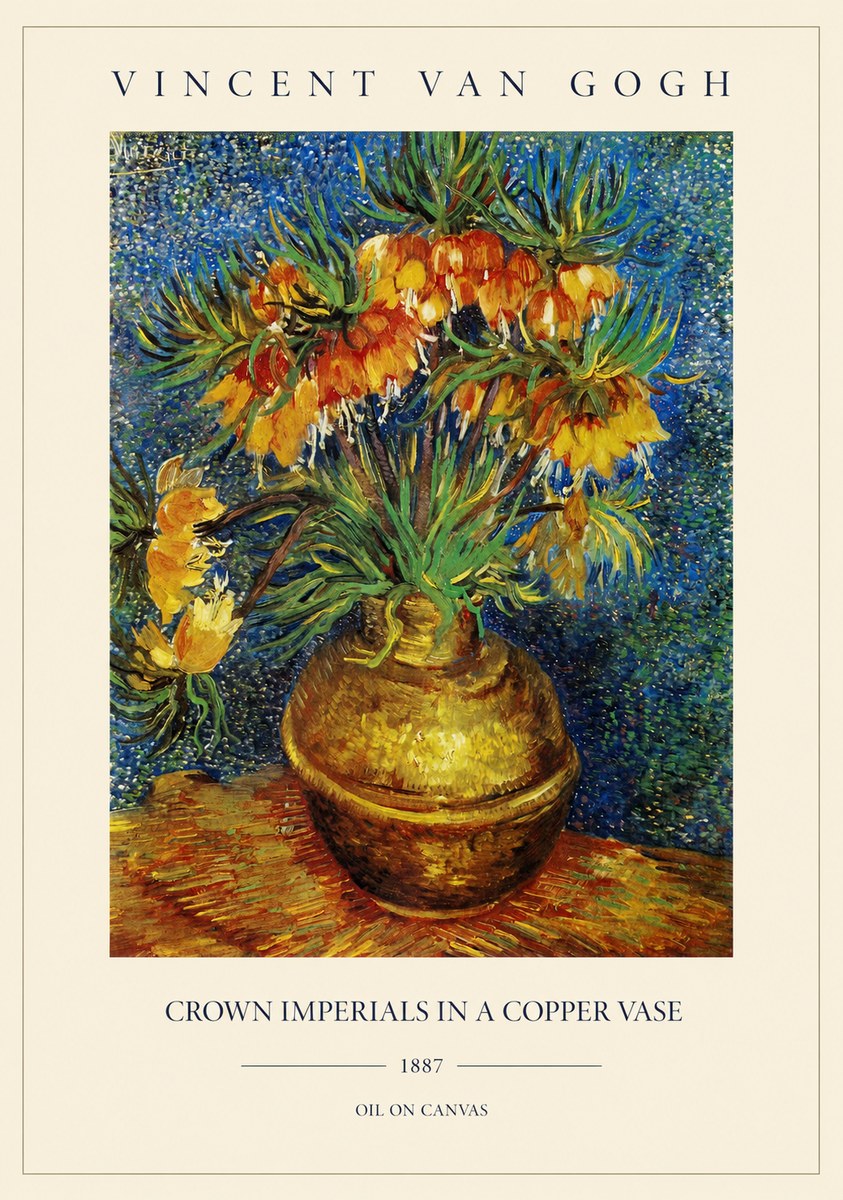 Van Gogh Crown Imperials in a Copper Vase No1 - Poszter