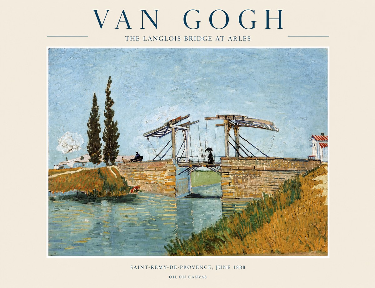 Van Gogh The Langlois Bridge at Arles No1 - Poszter