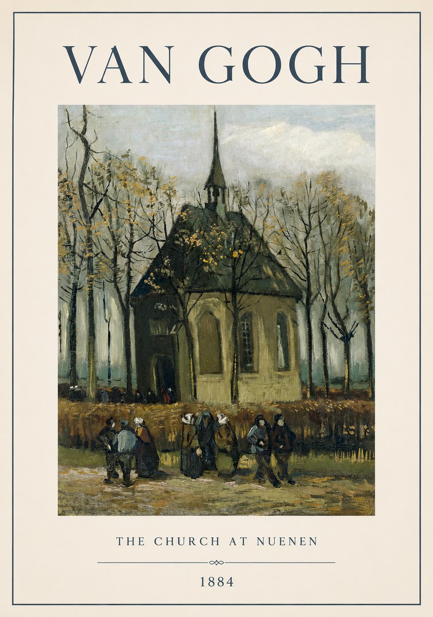 Van Gogh The Church at Nuenen No1 - Poszter