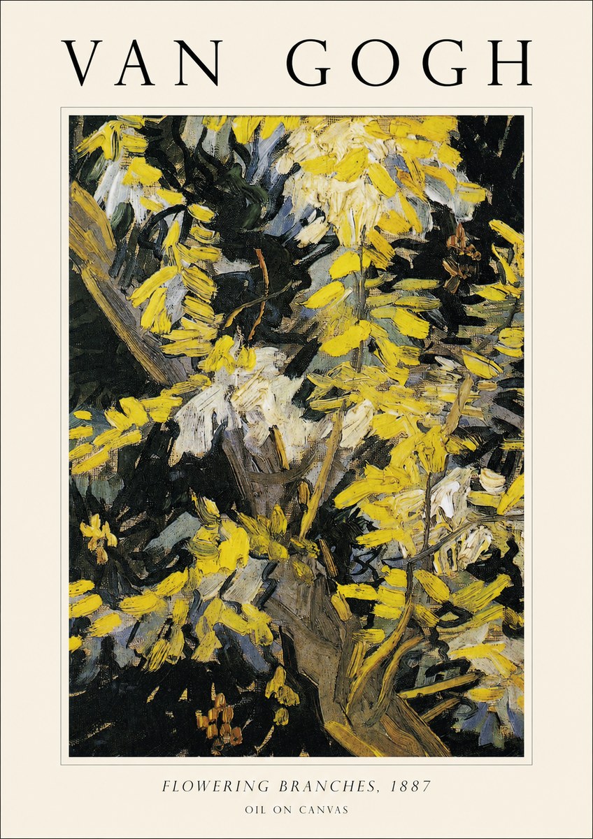 Van Gogh Flowering Branches, 1887 No1 - Poszter