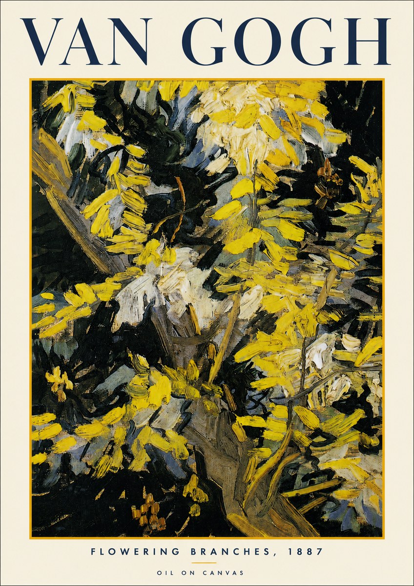 Van Gogh Flowering Branches, 1887 No3 - Poszter