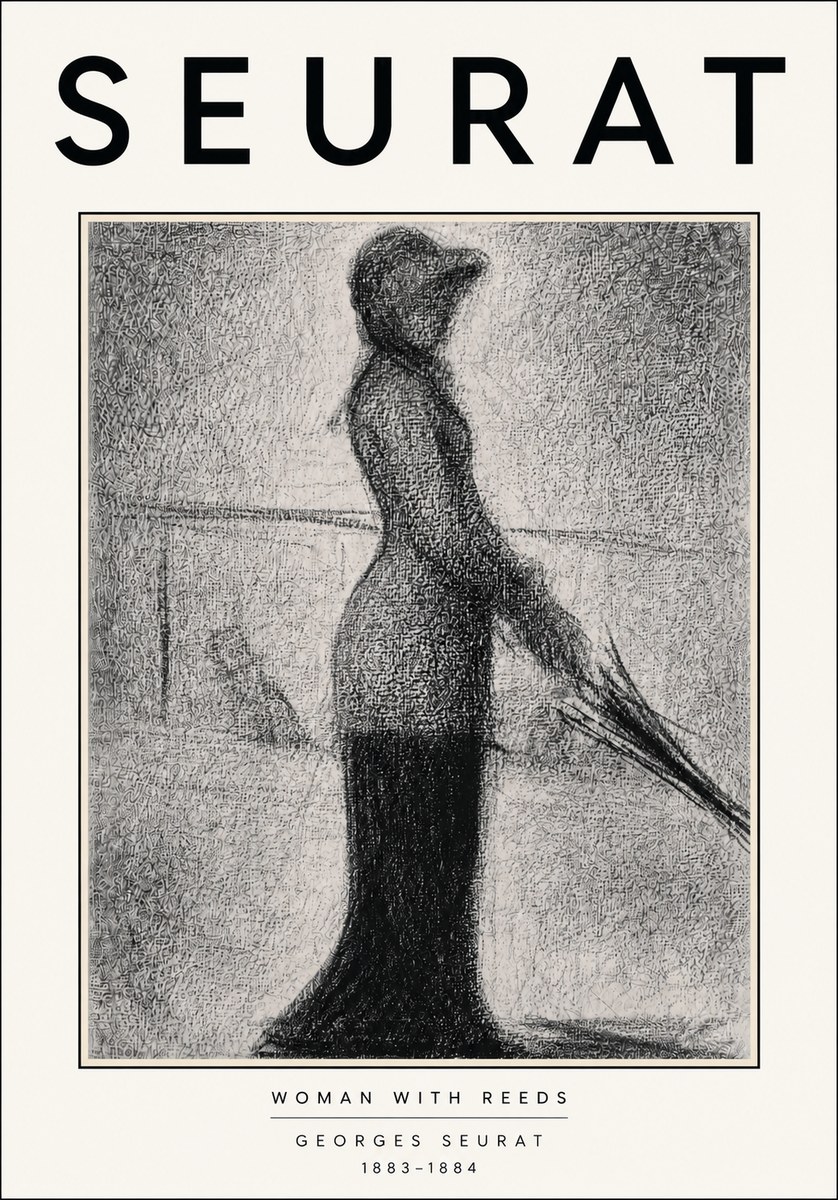 Seurat Woman with Reeds No5 - Poszter
