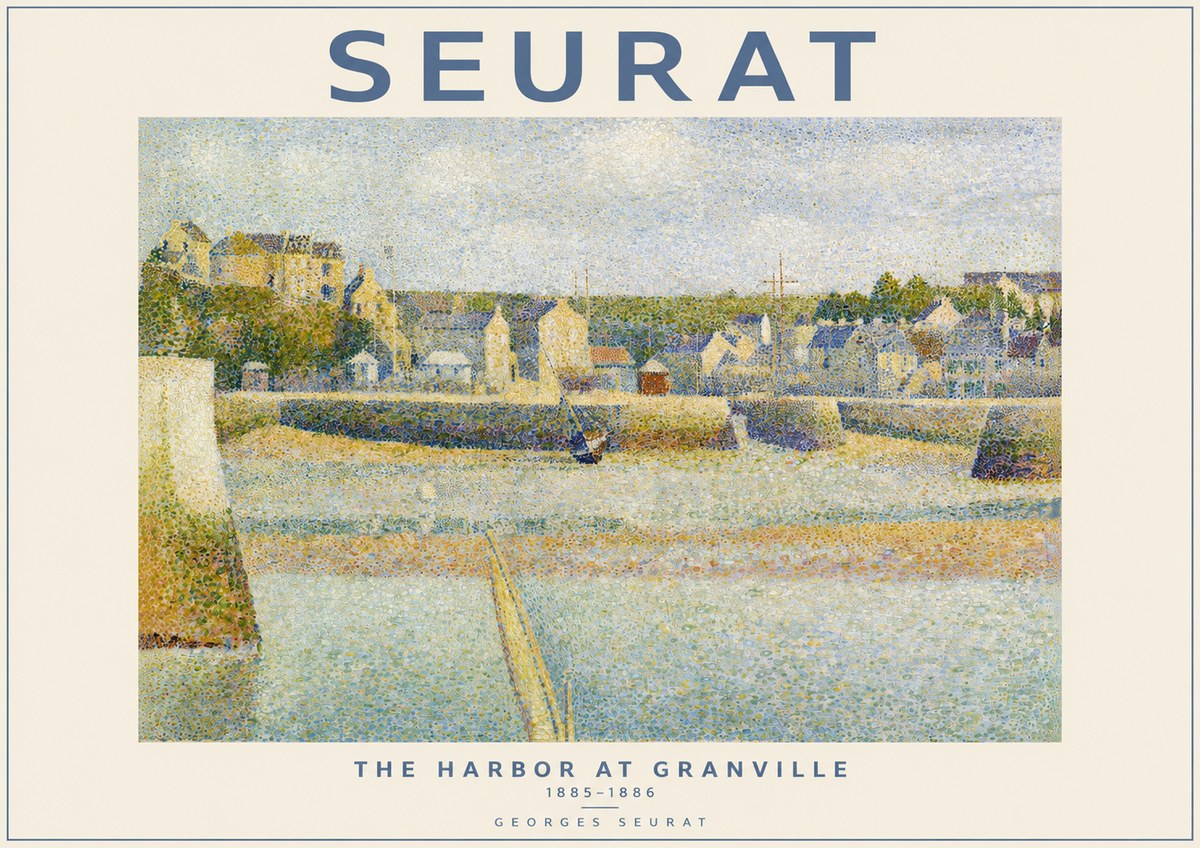 Seurat The Harbor at Granville No2 - Poszter
