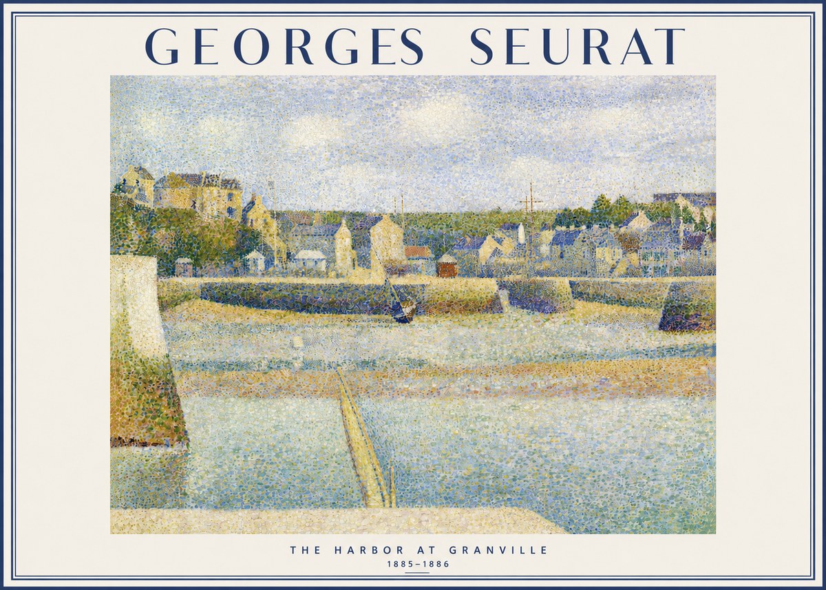 Seurat The Harbor at Granville No3 - Poszter