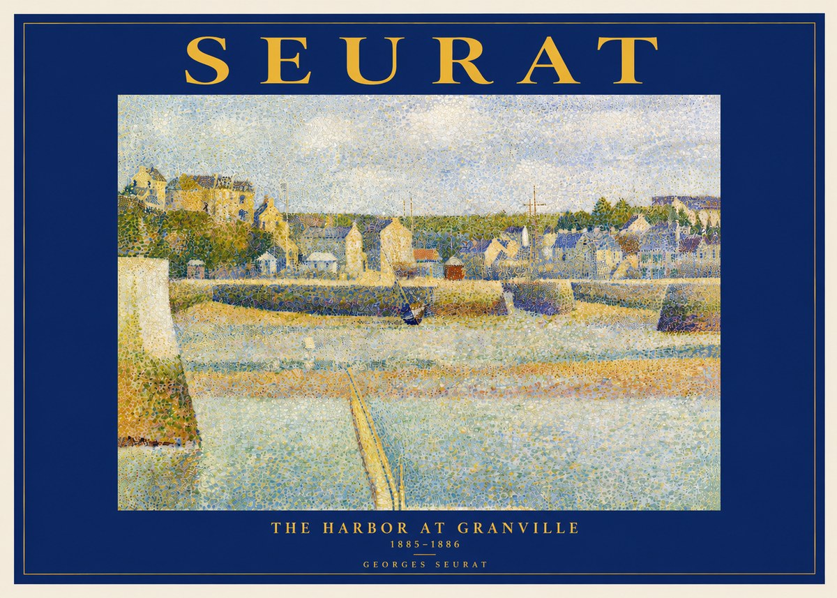 Seurat The Harbor at Granville No4 - Poszter