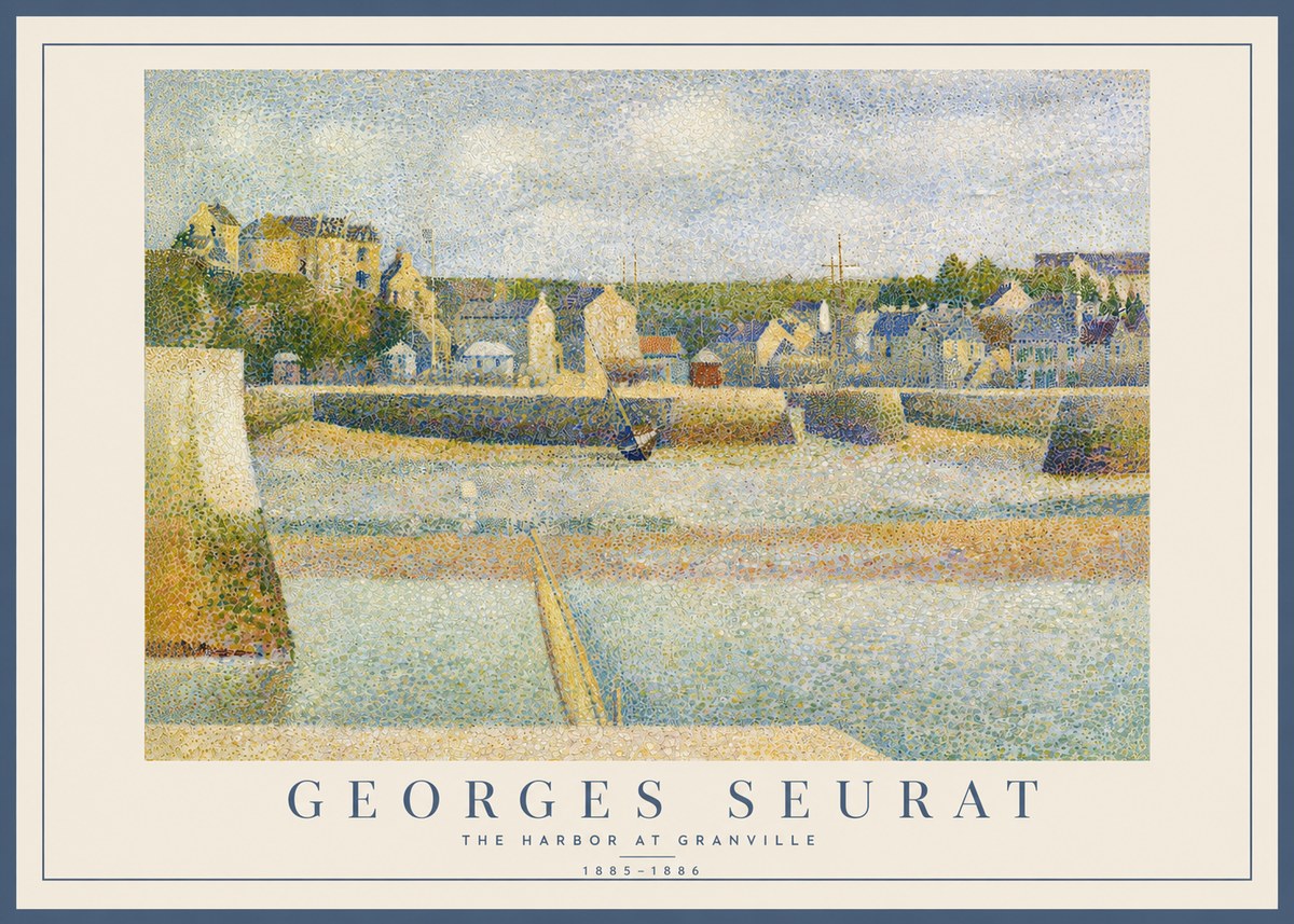 Seurat The Harbor at Granville No5 - Poszter