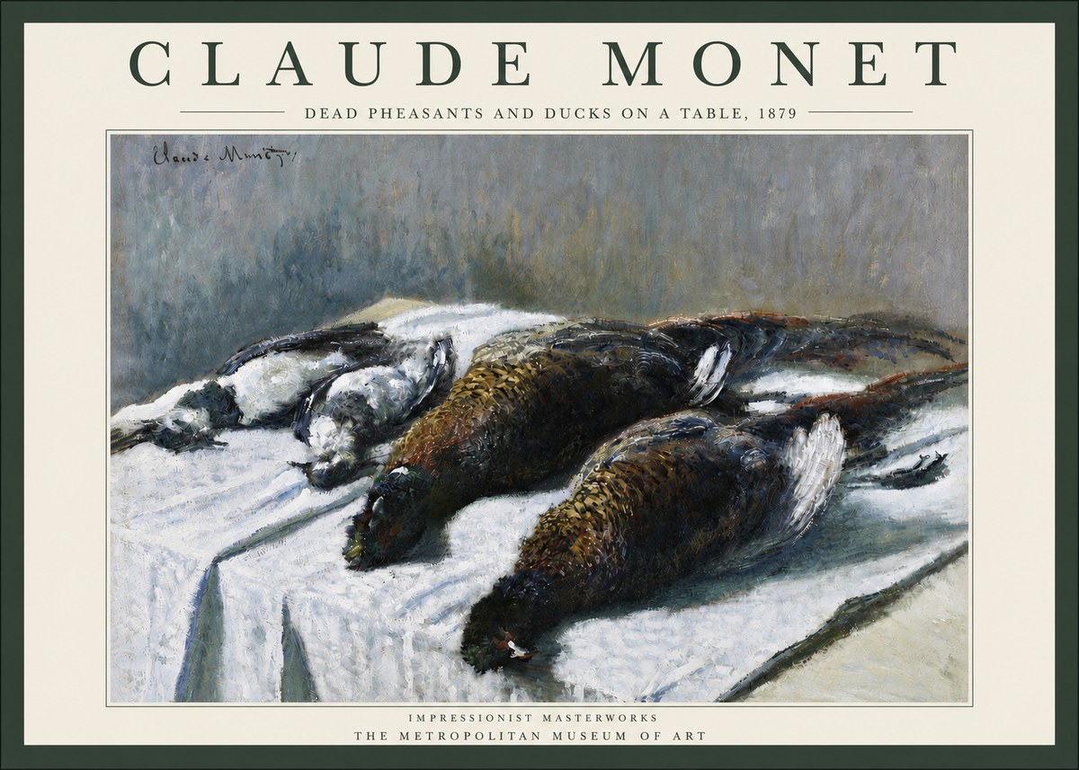 Monet Dead Pheasants and Ducks on a Table No3 - Poszter