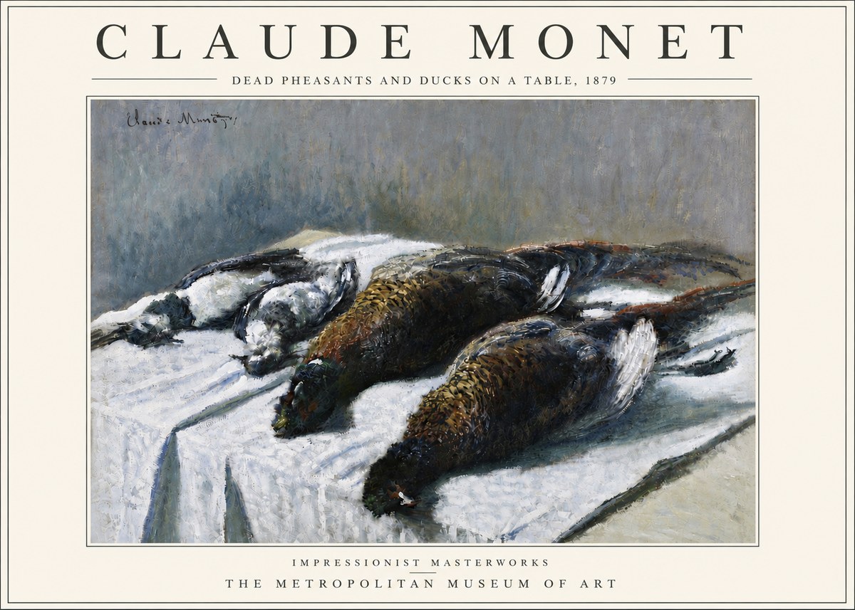 Monet Dead Pheasants and Ducks on a Table No4 - Poszter