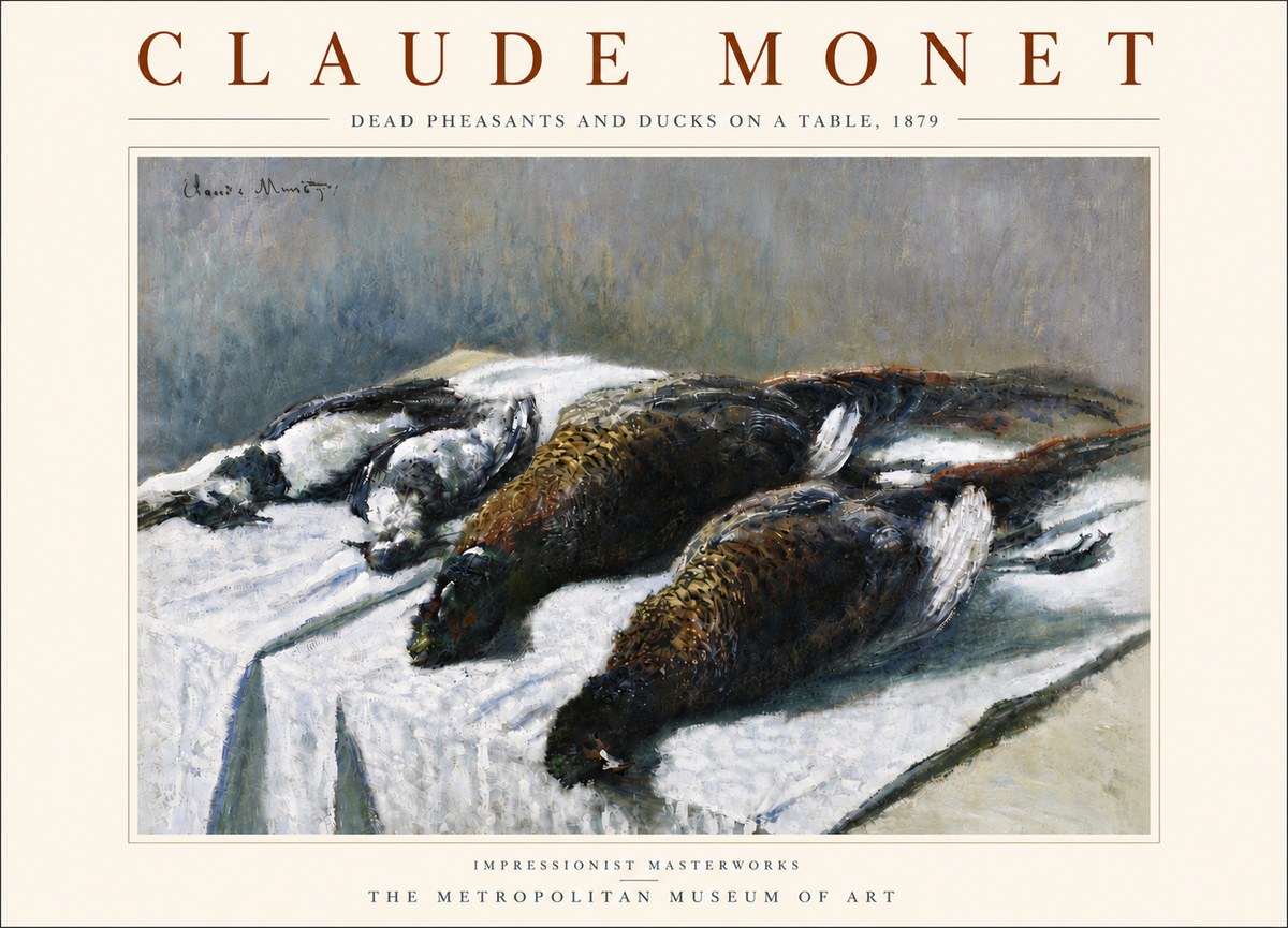 Monet Dead Pheasants and Ducks on a Table No5 - Poszter