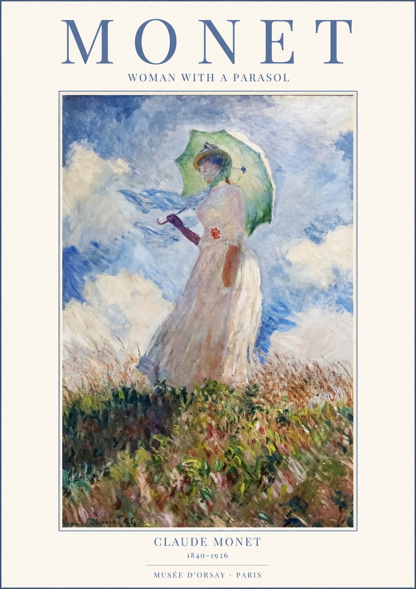 Monet Woman with a Parasol No1 - Poszter