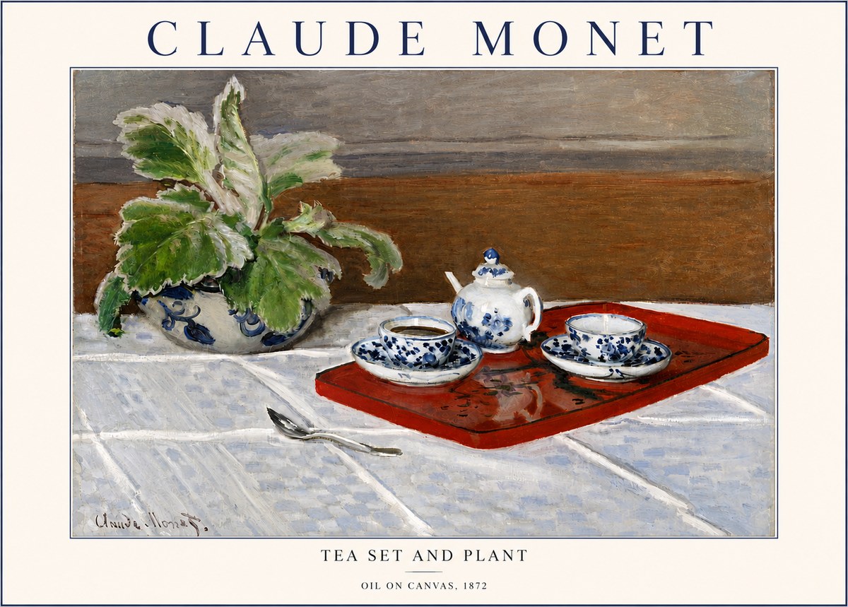 Monet Tea Set and Plant No4 - Poszter