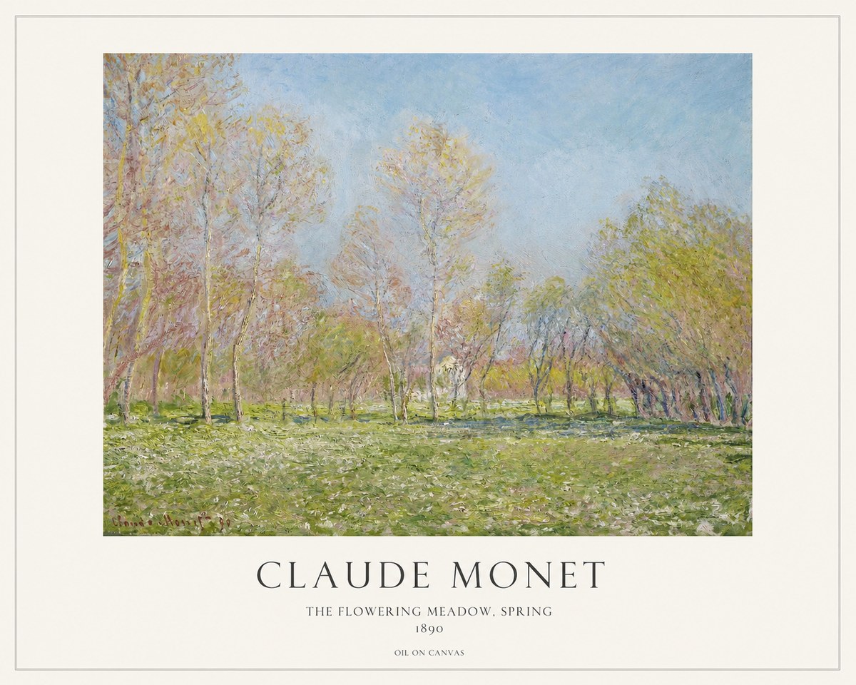 Monet The Flowering Meadow, Spring No1 - Poszter
