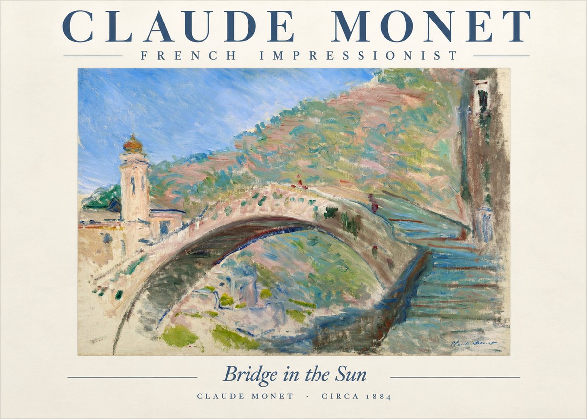 Monet Bridge in the Sun No1 - Poszter