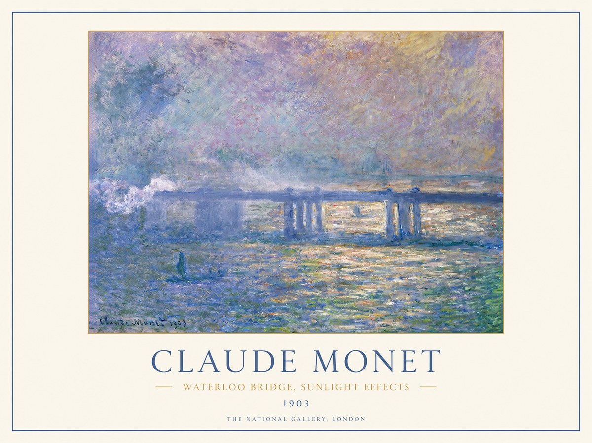 Monet Waterloo Bridge, Sunlight Effects No1 - Poszter