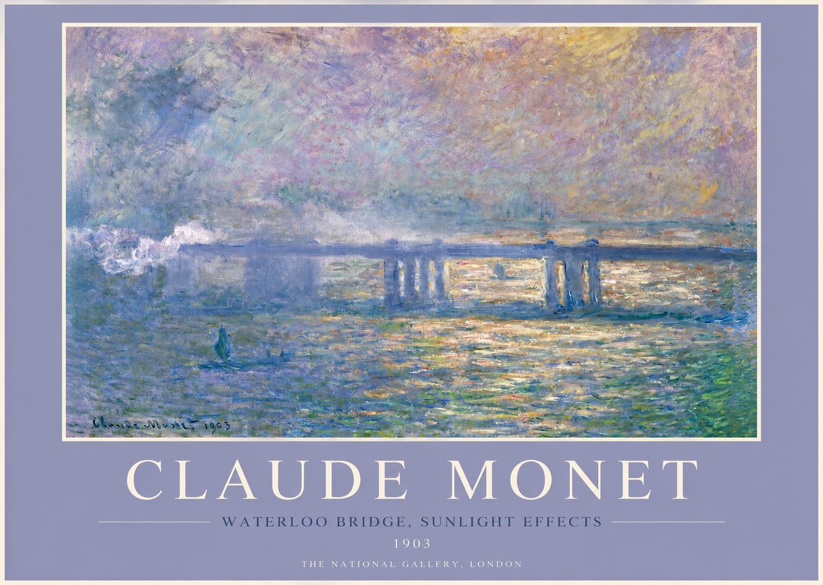 Monet Waterloo Bridge, Sunlight Effects No2 - Poszter