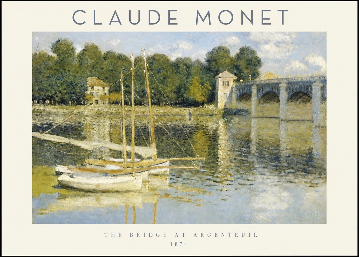 Monet The Bridge at Argenteuil III No1 - Poszter