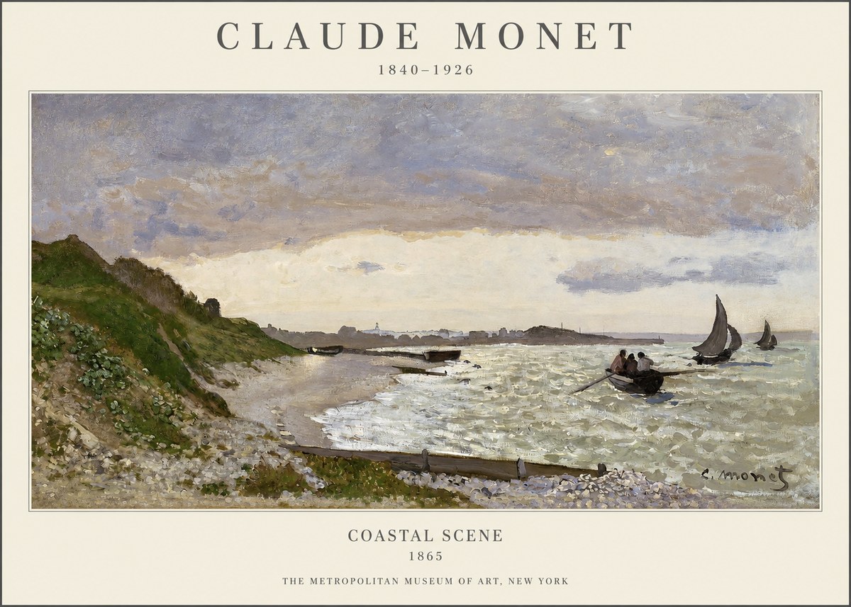 Monet Coastal Scene No1 - Poszter