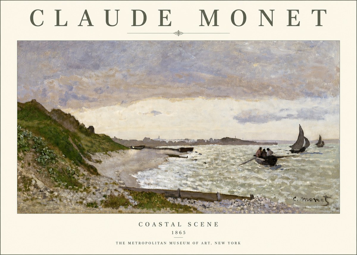Monet Coastal Scene No3 - Poszter