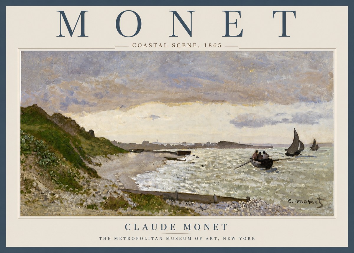 Monet Coastal Scene No5 - Poszter