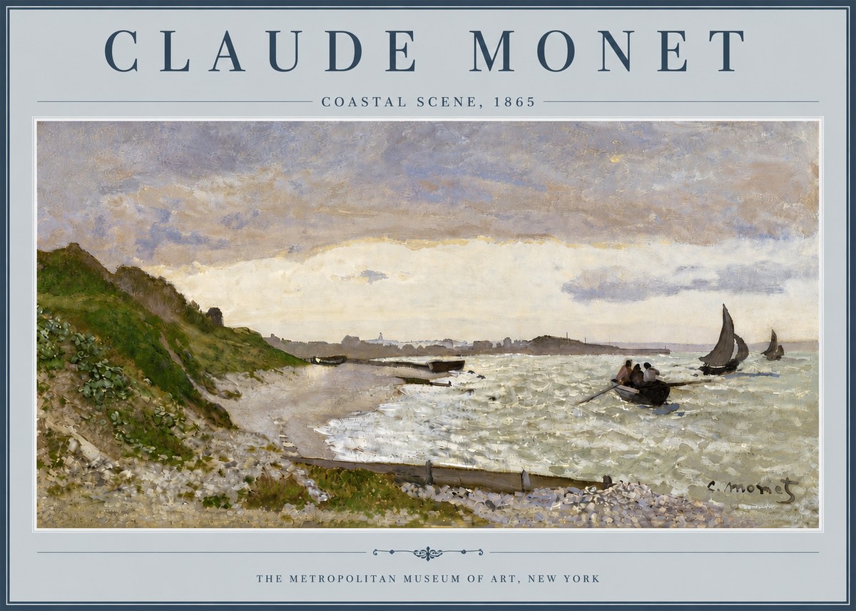 Monet Coastal Scene No6 - Poszter