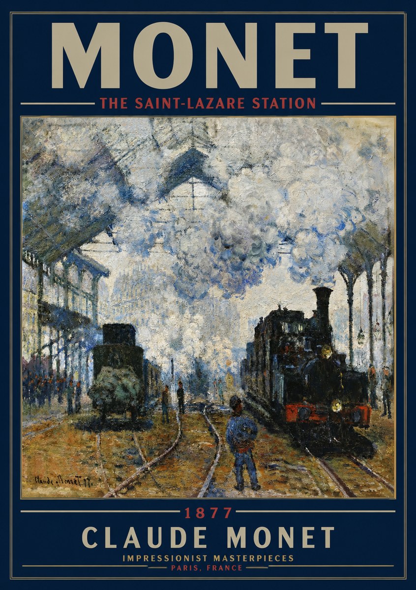 Monet The Saint-lazare Station No3 - Poszter