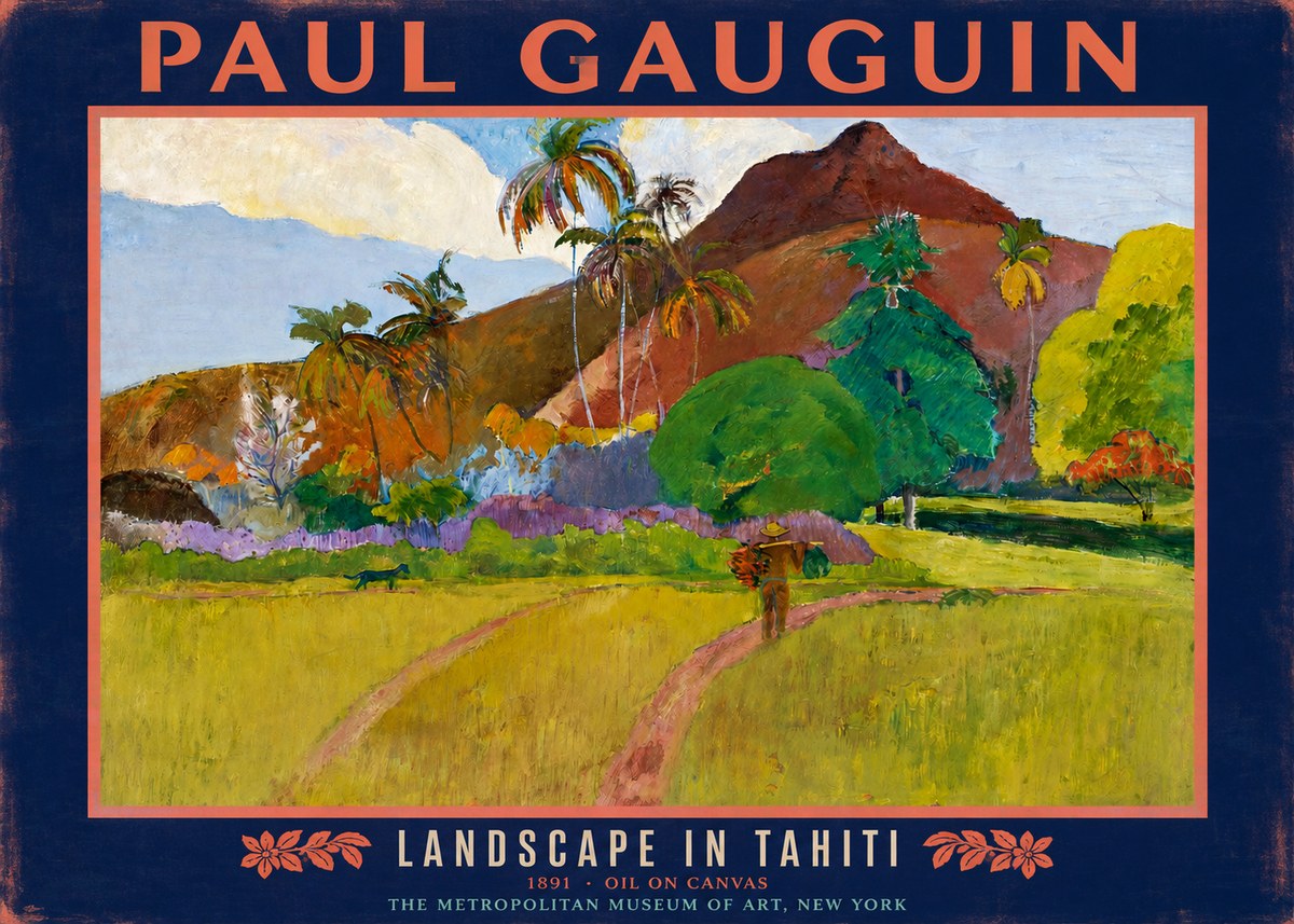 Paul Gauguin Landscape in Tahiti II No2 - Poszter
