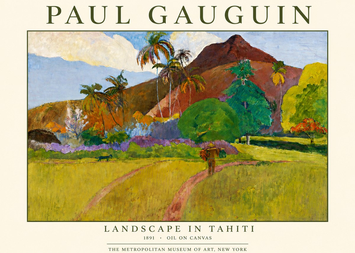 Paul Gauguin Landscape in Tahiti II No3 - Poszter
