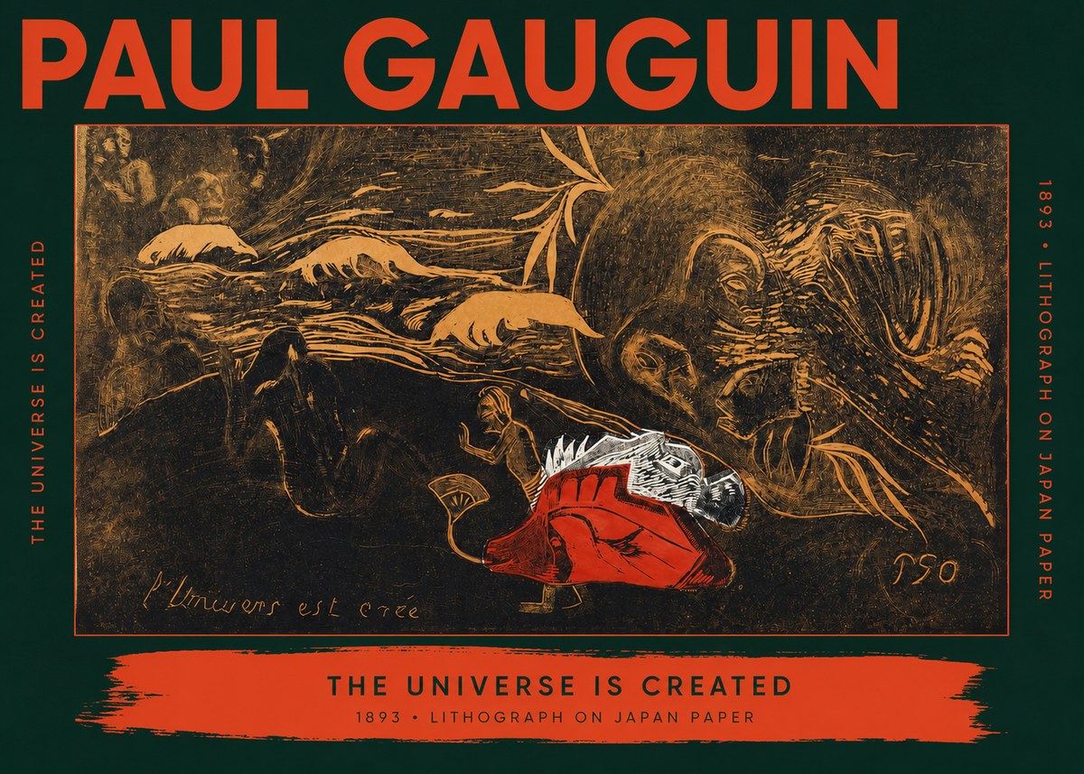 Paul Gauguin The Universe Is Created III No2 - Poszter