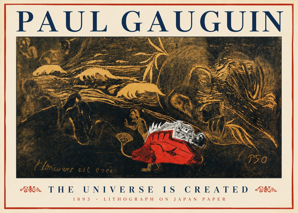 Paul Gauguin The Universe Is Created III No3 - Poszter