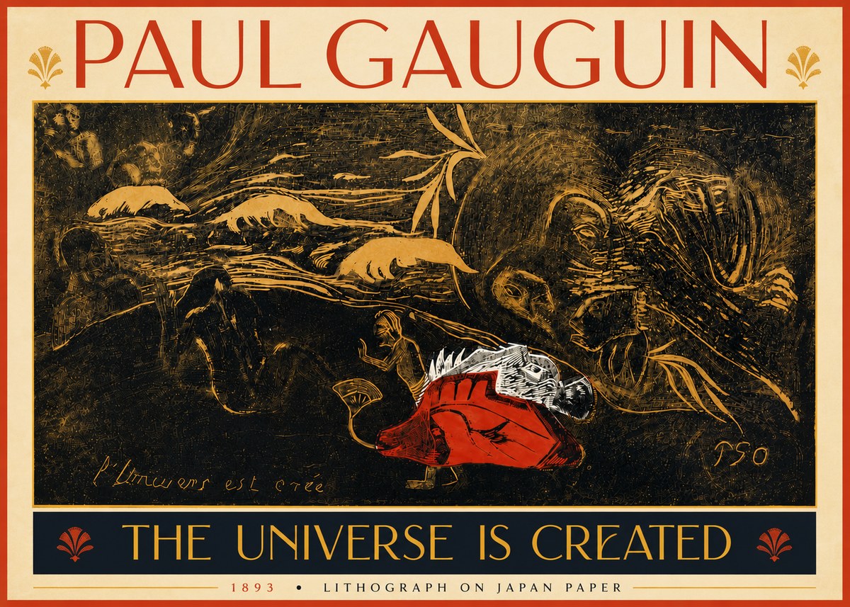 Paul Gauguin The Universe Is Created III No5 - Poszter
