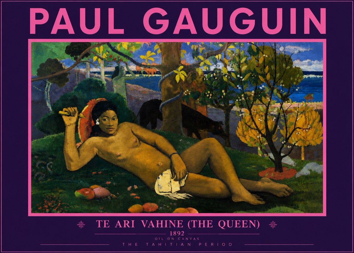 Paul Gauguin Te Ari Vahine (the Queen) No5 - Poszter
