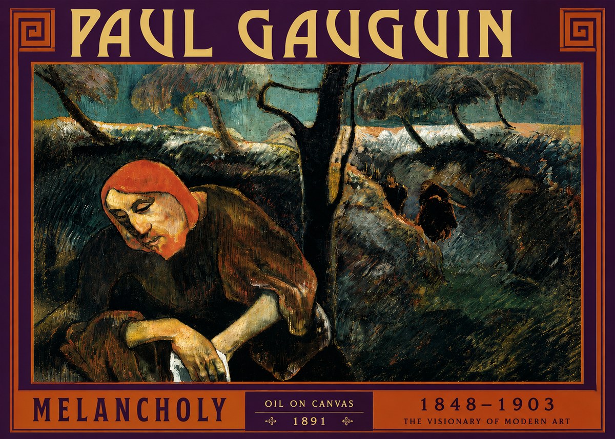 Paul Gauguin Melancholy No5 - Poszter