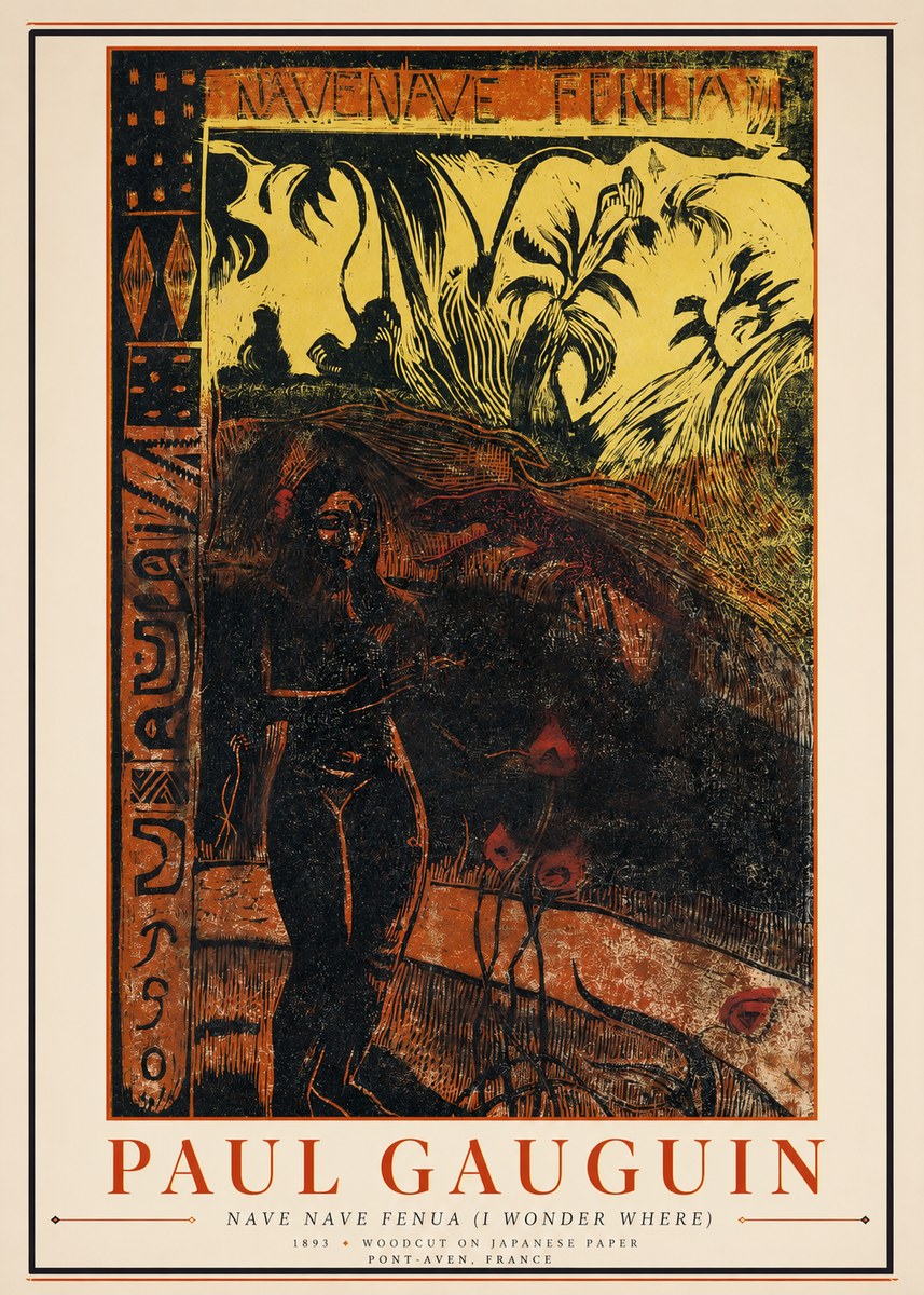 Paul Gauguin Nave Nave Fenua (I Wonder Where) No1 - Poszter