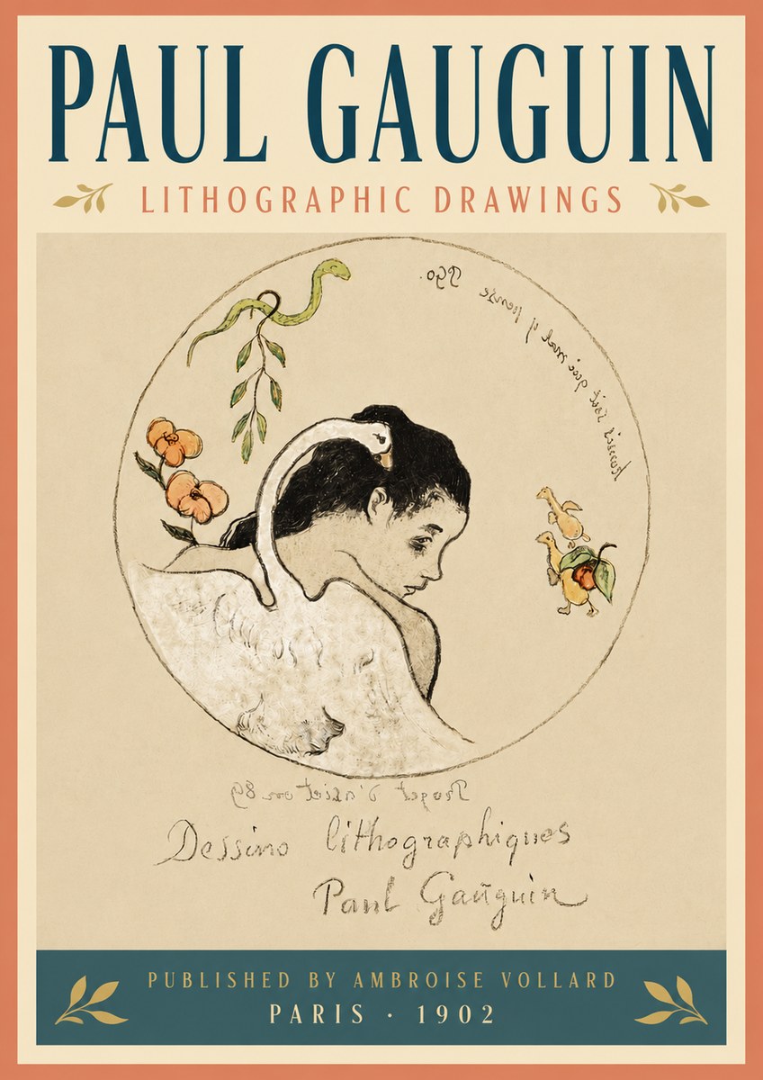 Paul Gauguin Dessins Lithographiques No5 - Poszter
