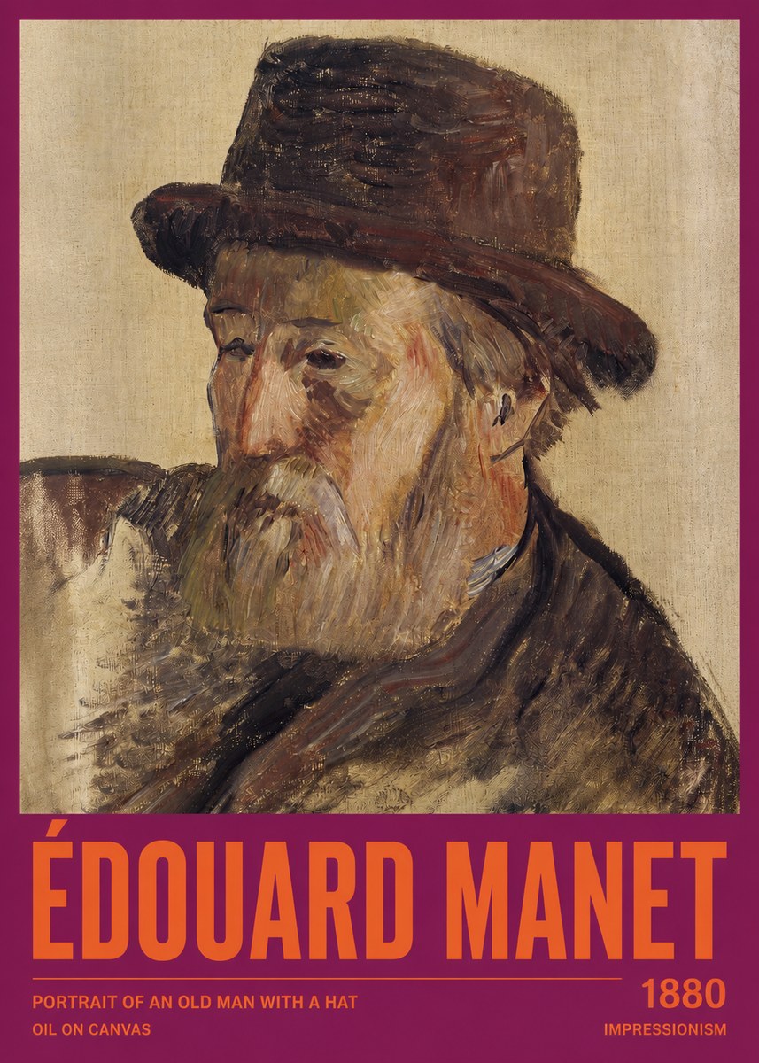 Édouard Manet Portrait of an Old Man with a Beard No6 - Poszter
